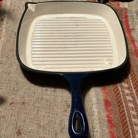 Technique cobalt enameled cast iron square grill pan 9” - Picture 1 of 5
